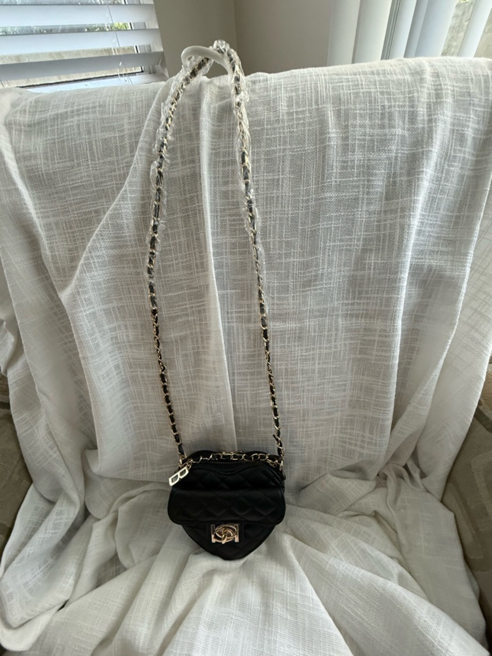 Bebe Quilted Crossbody Chain Bag - Women's Shoulder Purse